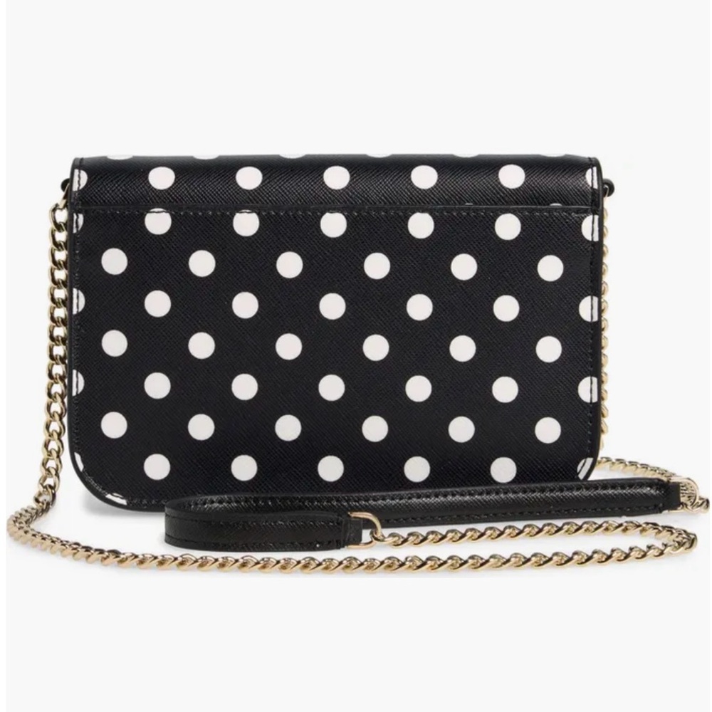 NWT Kate Spade Black & White Polka Dot Cheers Crossbody Bag - Picture 2 of 6
